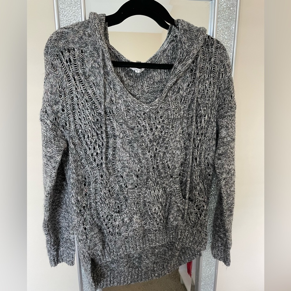 Gently worn sweater with hood
